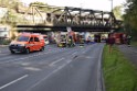 LKW blieb unter Bruecke haengen Koeln Ehrenfeld Innere Kanalstr Hornstr P168